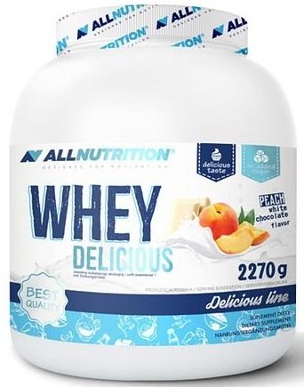 Allnutrition Whey Delicious, Strawberry - 2270 gramų baltymų papildas