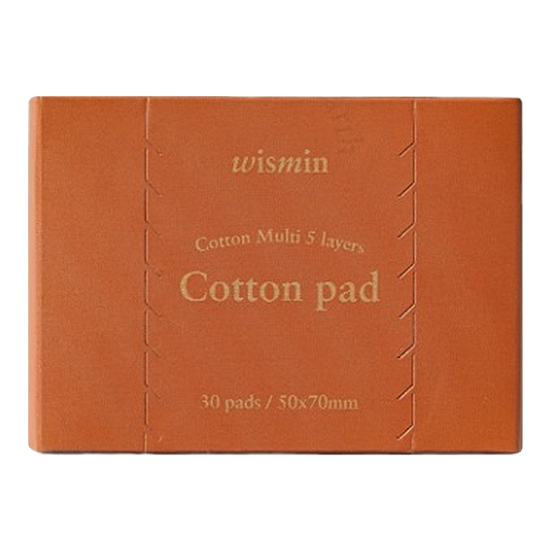 WISMIN Cotton Multi 5 Layers Cotton Pad 30 pads WITHOUT or WITH A DENTED BOX