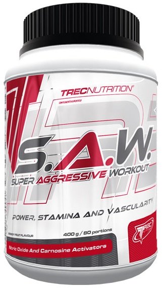 Trec Nutrition S.A.W. Powder, Wildberry - 400 gramų, sporto papildas, energijos stiprintojas
