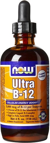 NOW Foods Vitamin B-12 Ultra, Liquid - 118 ml, maisto papildas