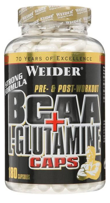 Weider BCAA + L-Glutamiini Caps - 180 kapselia