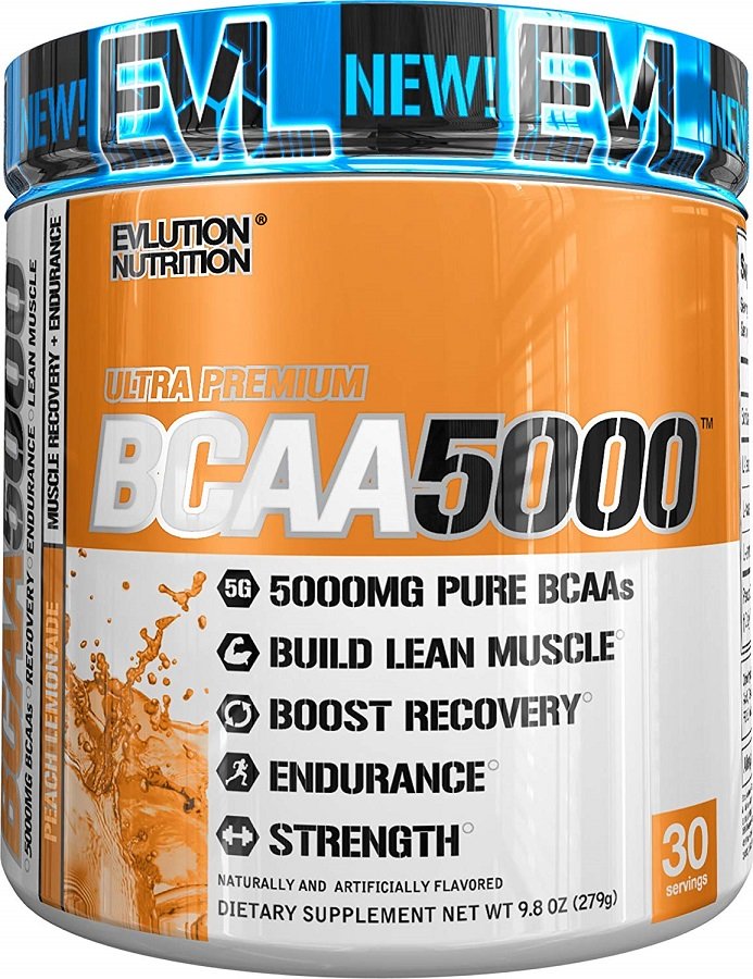 EVLution Nutrition BCAA 5000, Blue Raz - 240 g, sporto papildas