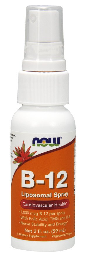 NOW Foods Vitamin B-12 liposominis purškalas