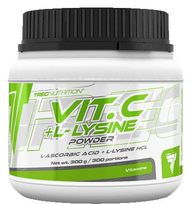 Trec Nutrition Vit. C + L-Lysine milteliai, maisto papildas, vitamino kompleksas