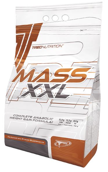 Trec Nutrition Mass XXL, Vanilės maisto papildas, baltymai, svorio priaugimui