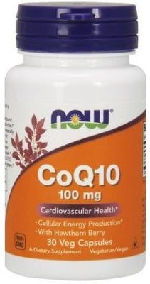 NOW Foods CoQ10 orapihlajanmarjalla, 100 mg - 30 kapselia