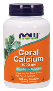 NOW Foods Coral Calcium 1000mg, 100 kapsulių, kalcis, maisto papildas