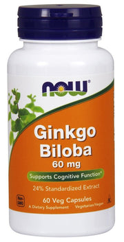 NOW Foods Ginkgo Biloba, 60 mg - 60 kapselia