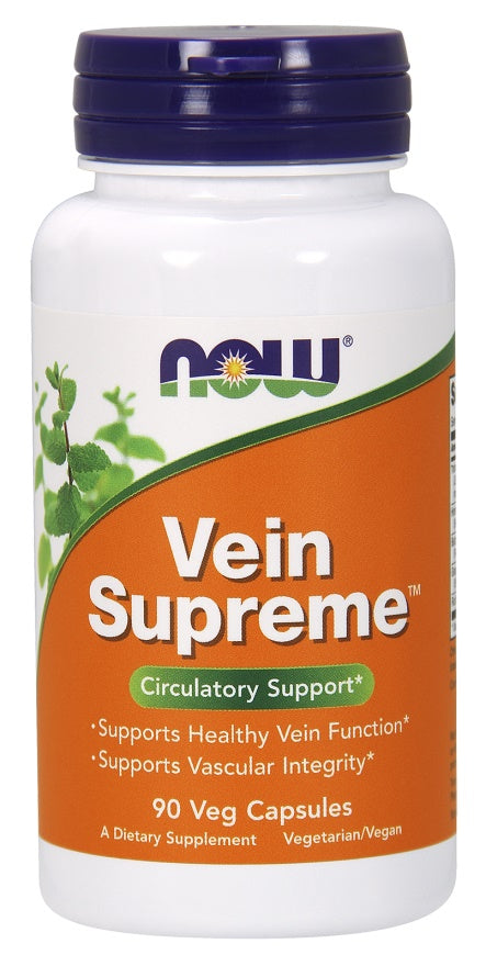 NOW Foods Vein Supreme - 90 kapsulių, kraujagyslių palaikymo maisto papildas