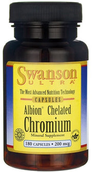 Swanson Albion kelatoitu kromi, 200mcg - 180 kapselia