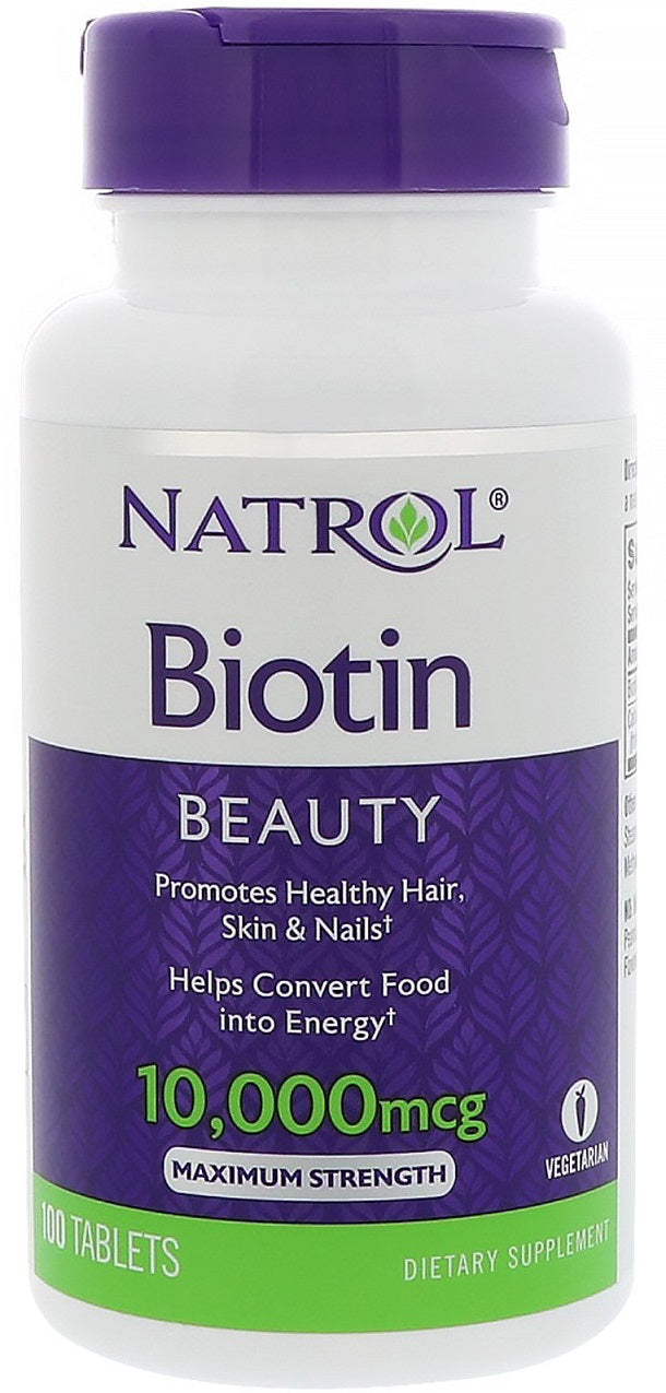 Natrol Biotiini, 10000mcg - 100 tablettia