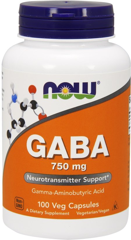 NOW Foods GABA, 750 mg - 100 kapselia