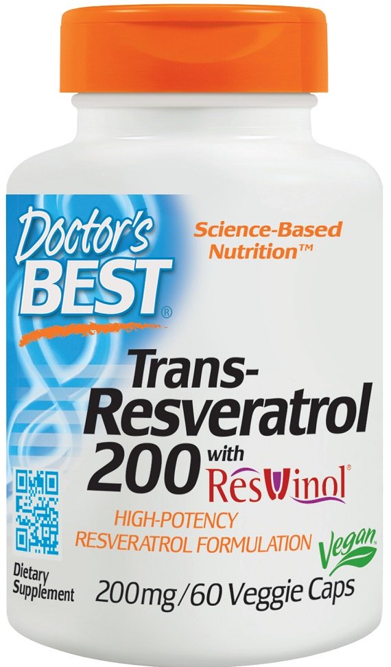 Doctor's Best Trans-Resveratroli ResVinolilla, 200 mg - 60 kapselia