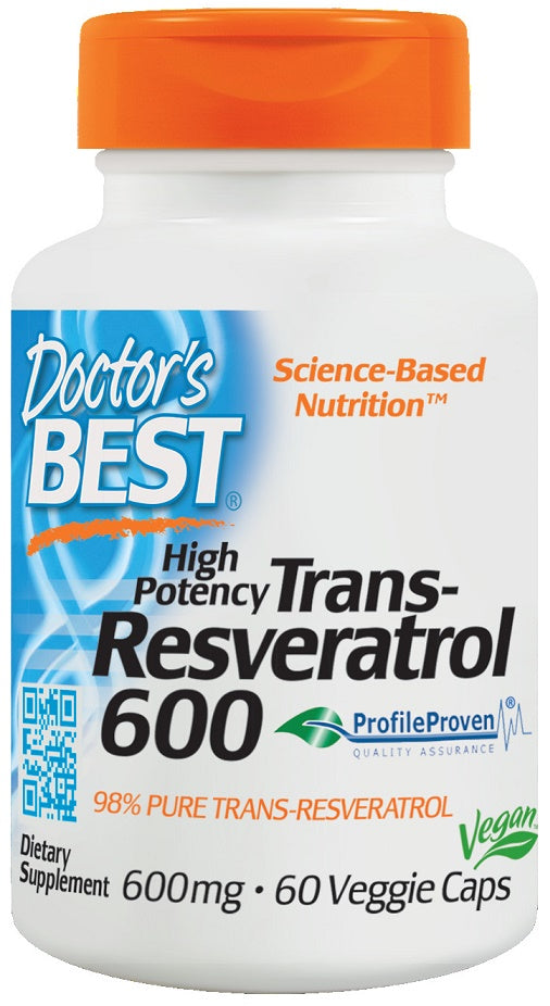Doctor's Best Trans-Resveratrol 600, 600 mg - 60 kapselia