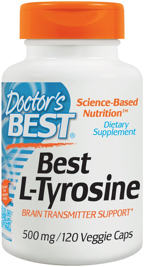 Doctor's Best L-tyrosiini, 500 mg - 120 kapselia