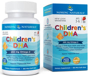 Nordic Naturals lasten DHA, 250 mg Omega-3 Mansikka - 180 kapselia
