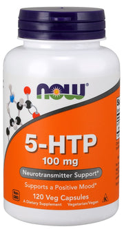 NOW Foods 5-HTP, 100 mg - 120 kapselia