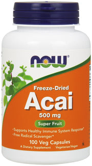 NOW Foods Acai, 500mg - 100 kapsulių, sveikata ir gerovė