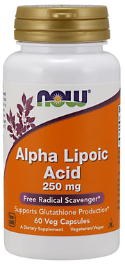 Alpha Lipoic Acid maisto papildas, 250mg, 60 kapsulių