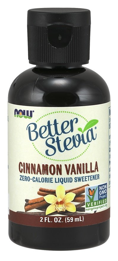 NOW Foods Better Stevia skystas papildas, cinamonas vanilė, 59 ml