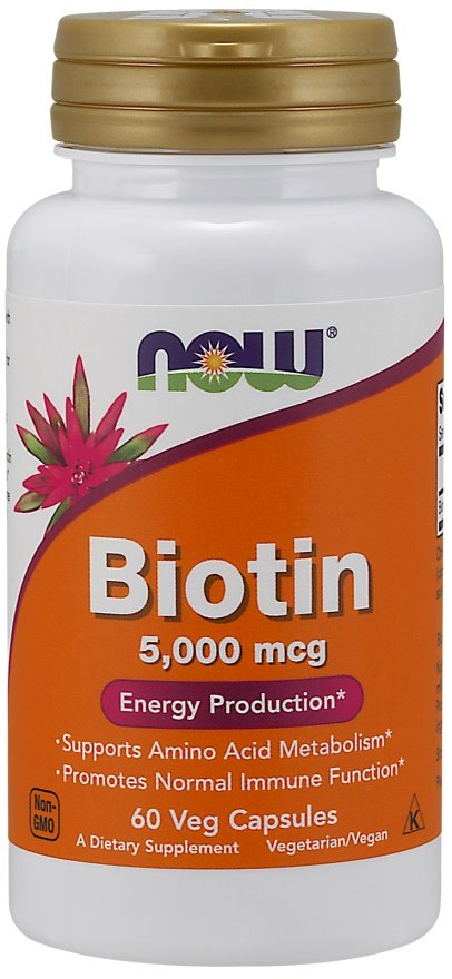 NOW Foods Biotin 5000mcg maisto papildas kapsulės