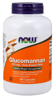 NOW Foods Glukomannaani konjakin juuresta, 575 mg - 180 kapselia