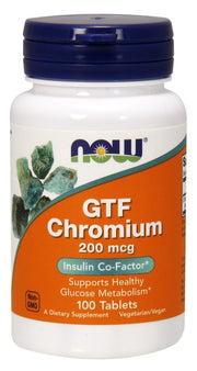 NOW Foods GTF Kromi, 200mcg - 100 tablettia