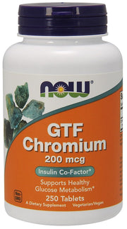 NOW Foods GTF Kromi, 200mcg - 250 tablettia