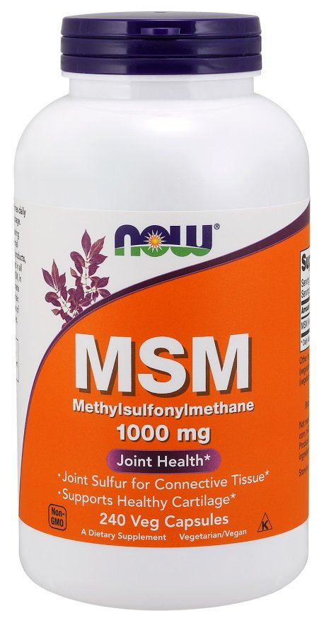 NOW Foods MSM Metyylisulfonyylimetaani, 1000 mg - 240 kapselia