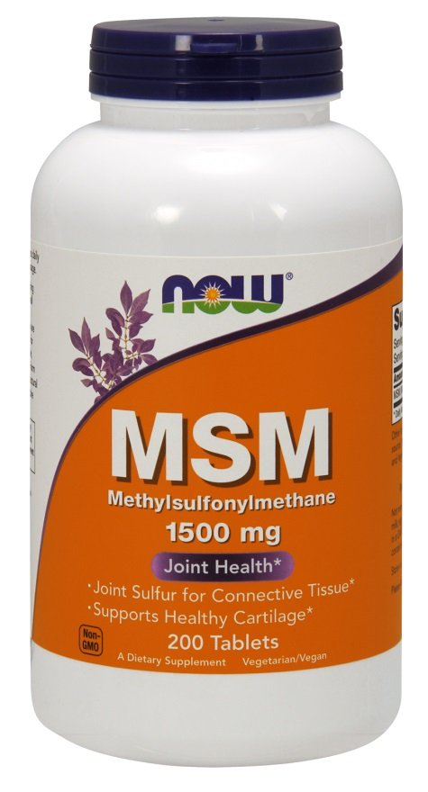 NOW Foods MSM Metyylisulfonyylimetaani, 1500 mg - 200 tablettia