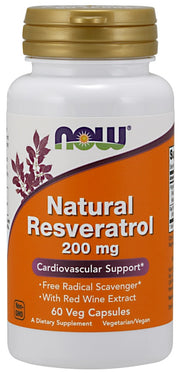NOW Foods Resveratroli, 200 mg - 60 kapselia