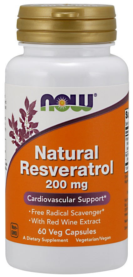 NOW Foods Resveratroli, 200 mg - 60 kapselia