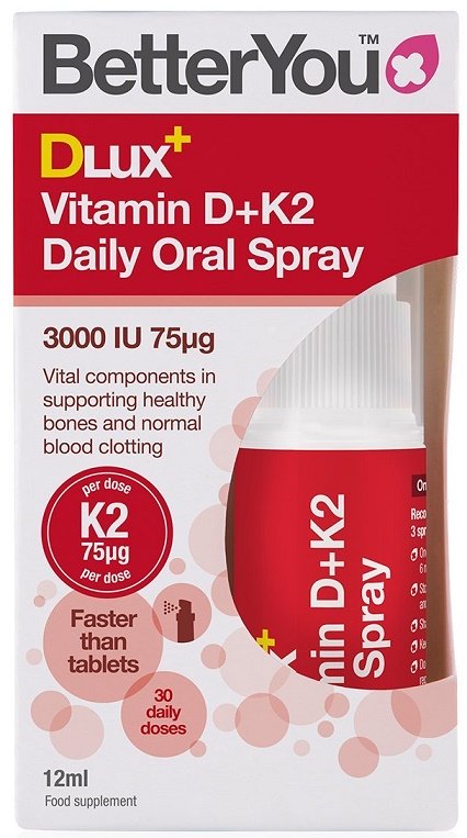 BetterYou DLux+ D+K2-vitamiini päivittäinen suusuihke - 12 ml.