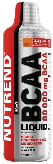Nutrend BCAA Liquid, Apelsinų skystas maisto papildas, 1000 ml