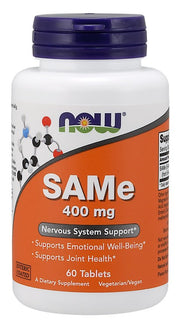 NOW Foods SAMe 400mg, 60 tablečių, nervų sistemai