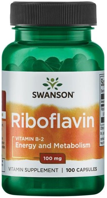 Swanson Riboflavin vitaminas B2, 100mg, kapsulės