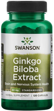 Swanson Ginkgo Biloba -uute, 60 mg - 120 kapselia