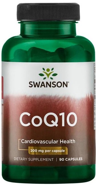 Swanson CoQ10, 200mg - 90 kapsulių, maisto papildas, sveikata