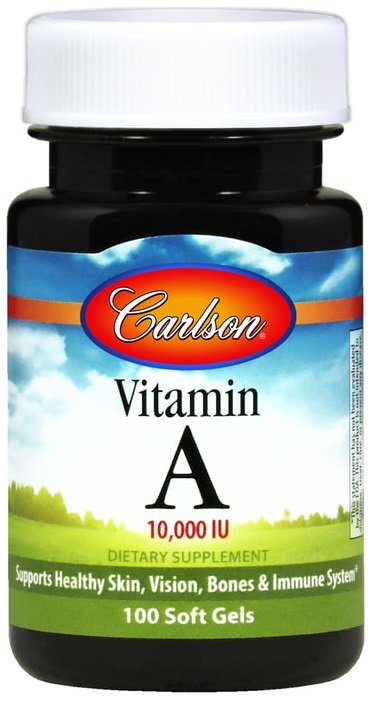 Carlson Labs A-vitamiini, 10 000 IU - 250 kapselia