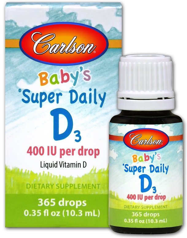 Carlson Baby's Super Daily D3, 400 IU, 10 ml, vaikų maisto papildas