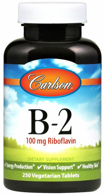 Carlson Labs vitaminų B2 tabletės