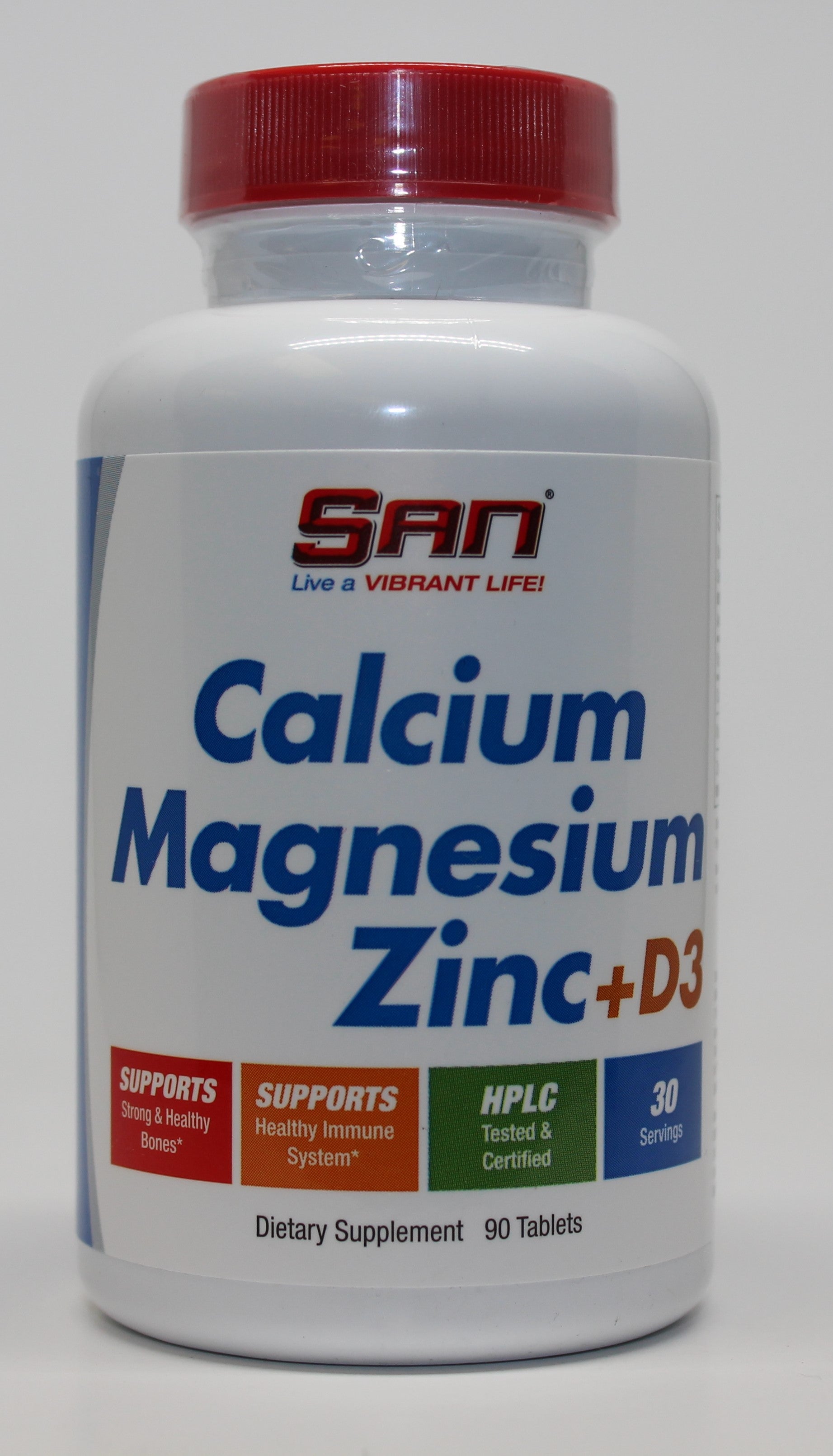 SAN Calcium Magnesium Zinc + D3 maisto papildas, 90 tablečių, e-komercijos kategorijai