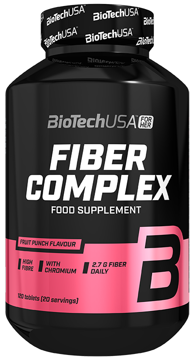 BioTechUSA Fiber Complex, hedelmäpunch - 120 tablettia