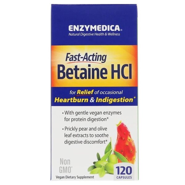 Enzymedica Betaine HCl - 120 kapselia