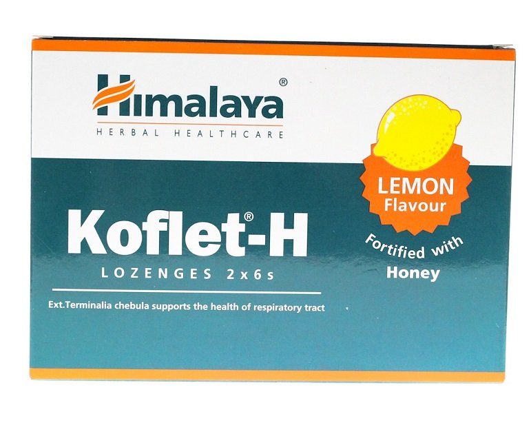 Himalaya Koflet-H, sitruuna - 12 imeskelytablettia
