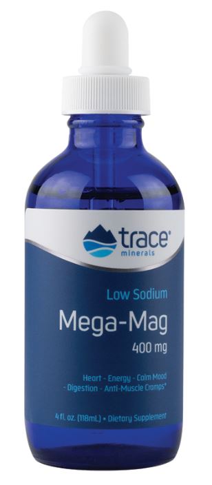 Trace Minerals Mega-Mag, 400mg - 118 ml. maisto papildas