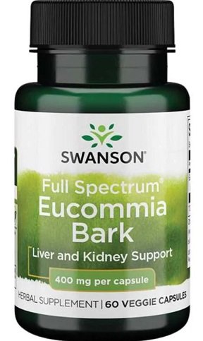 Swanson Eucommia Bark, 400mg, maisto papildas, sveikatai