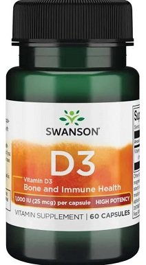 Swanson vitamino D3 kapsulės