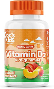 Vitaminų D3 vaikų guminukai, vaisių skonio, maisto papildas