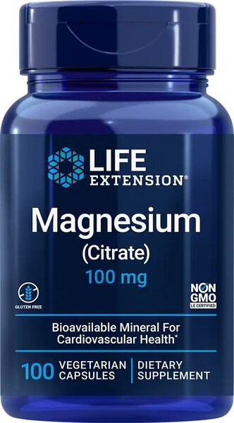Maisto papildas Magnis Citrate, 100 mg, 100 kapsulių